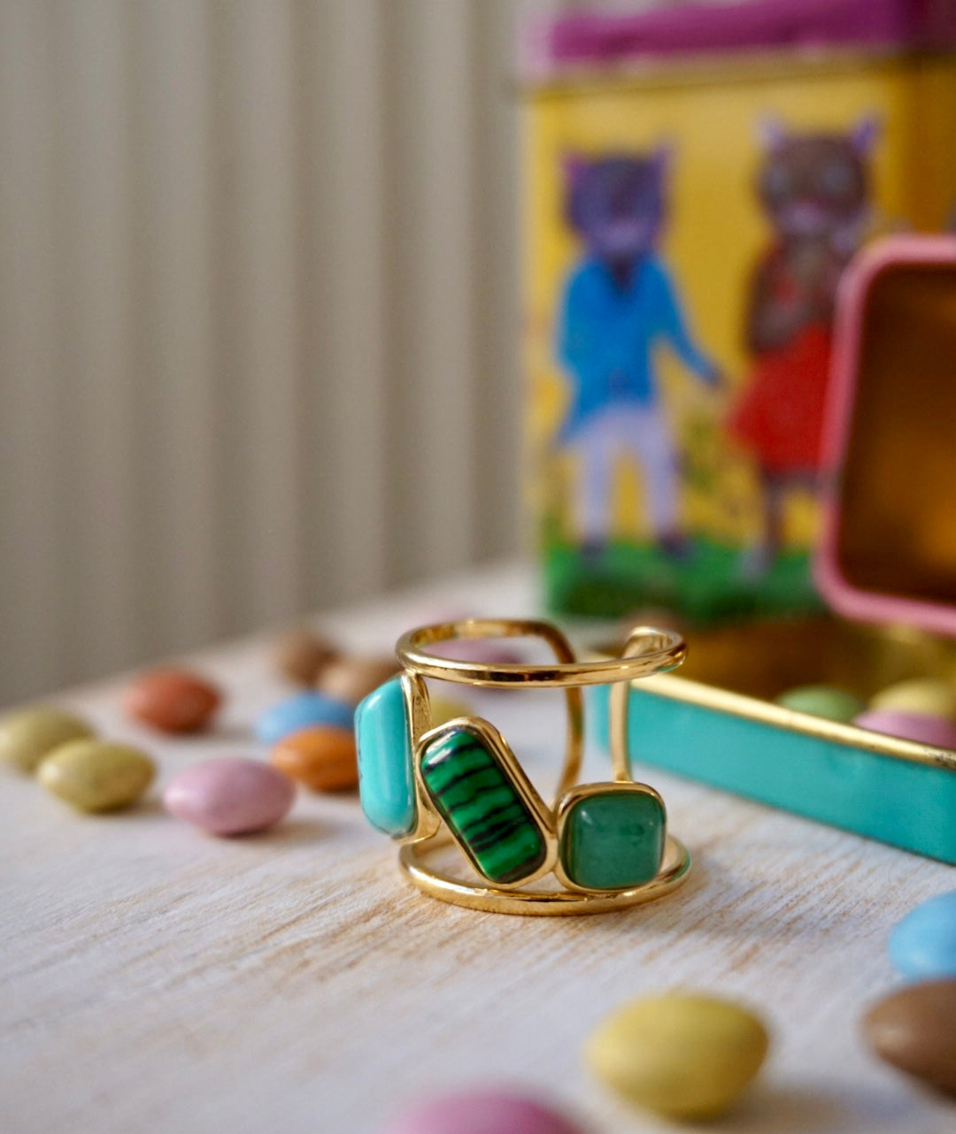 Turchese + Malachite + Agata Verde