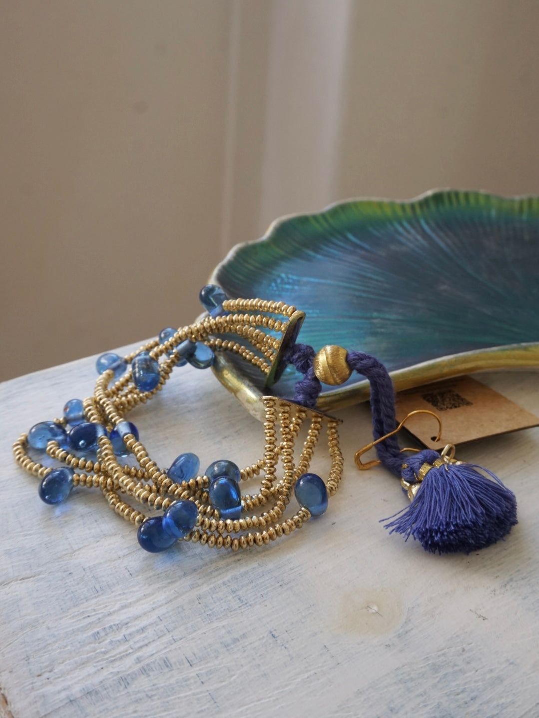Bracciale Oro + Gocce Blu