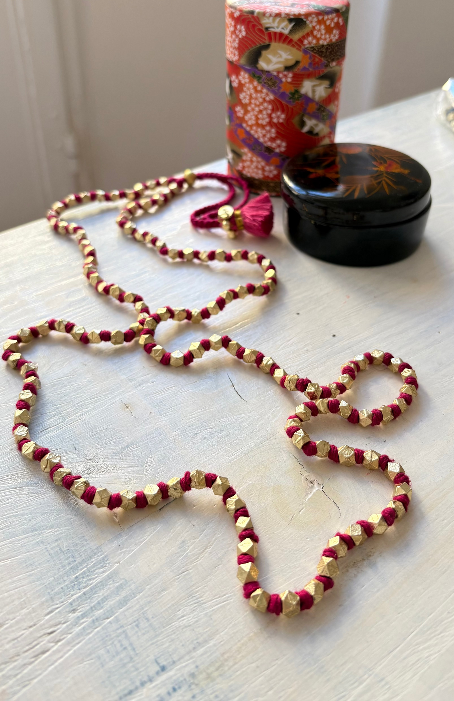 Collana Oro + Magenta
