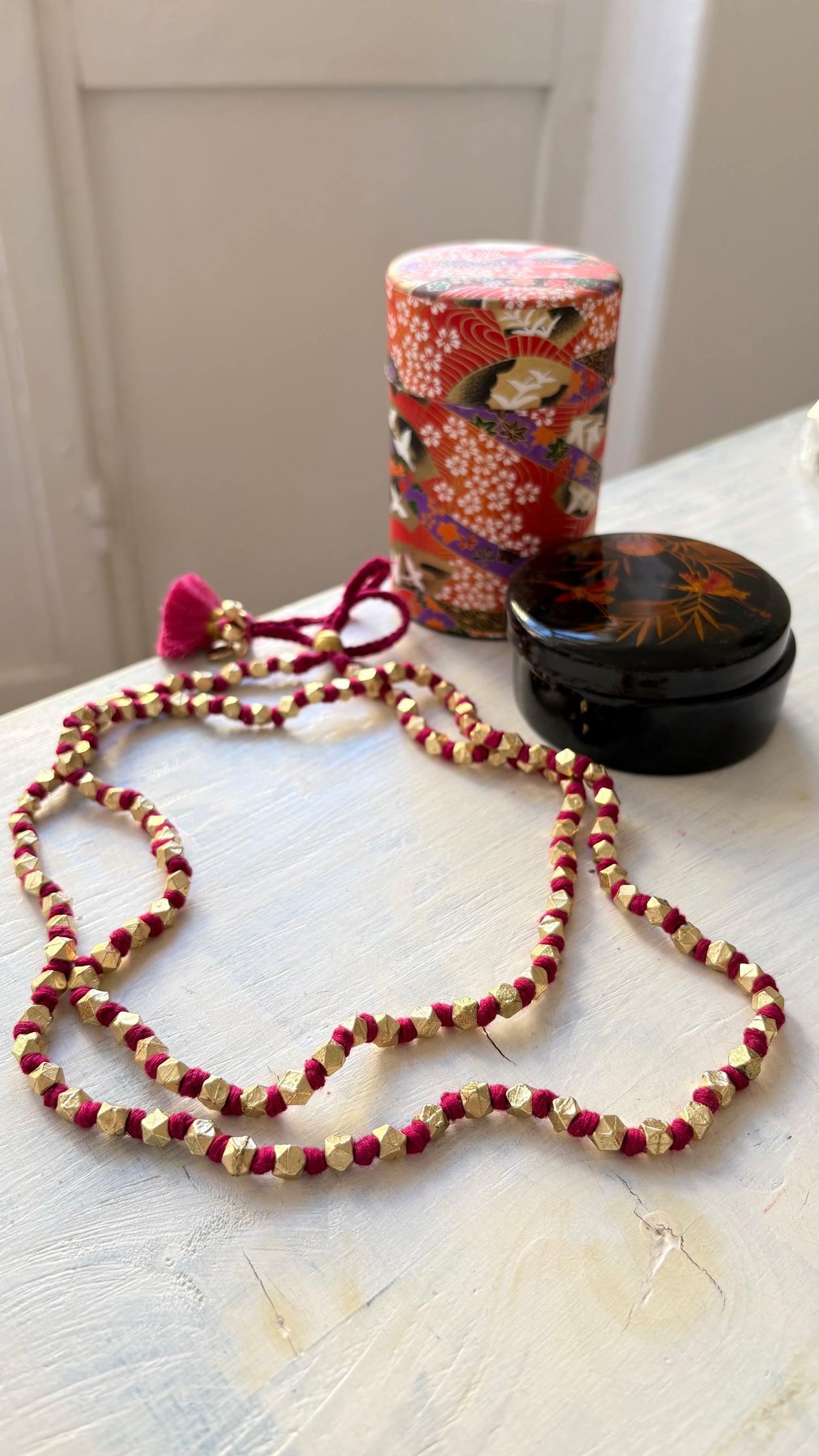 Collana Oro + Magenta