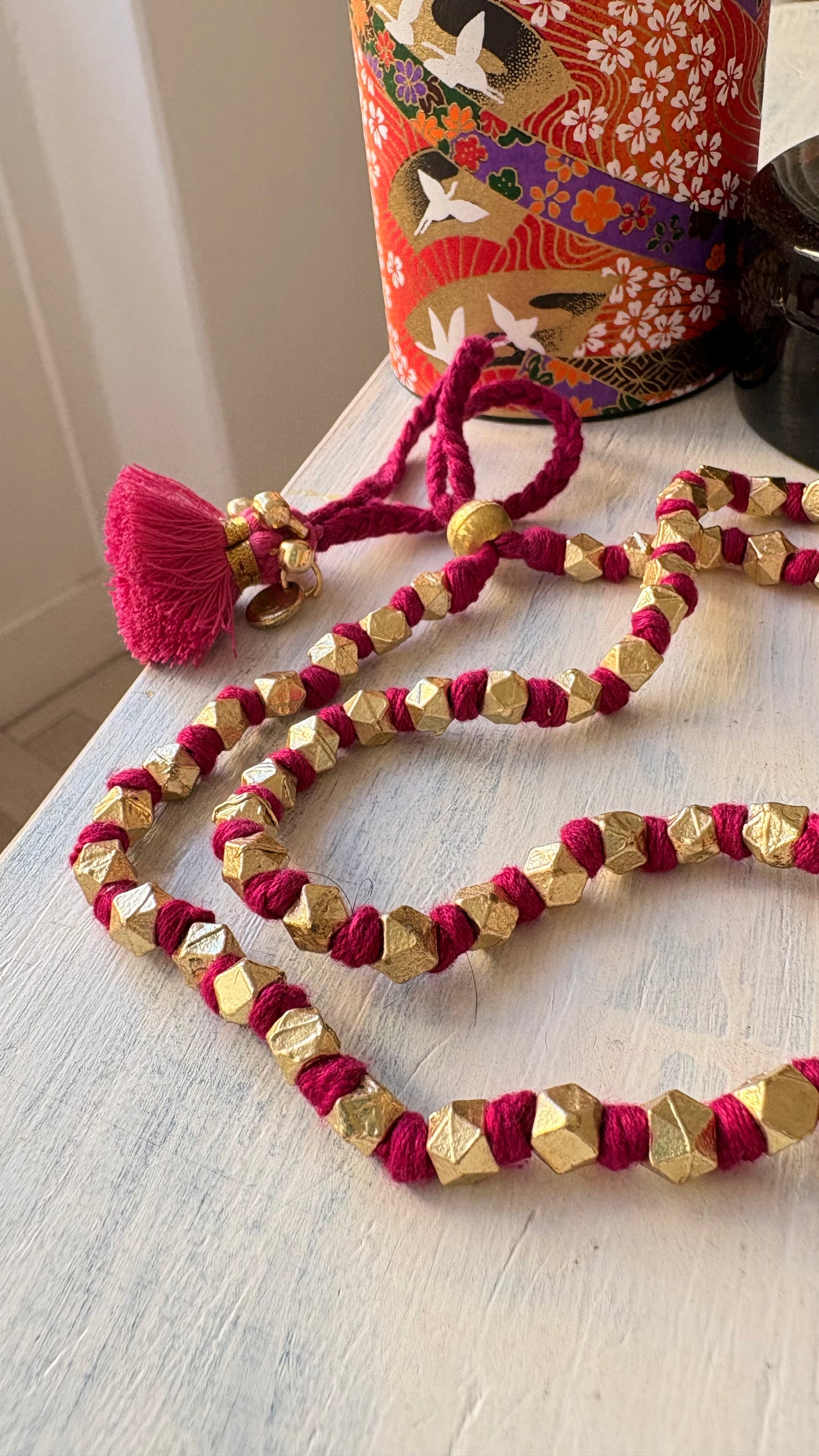 Collana Oro + Magenta