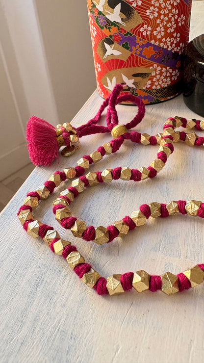 Collana Oro + Magenta