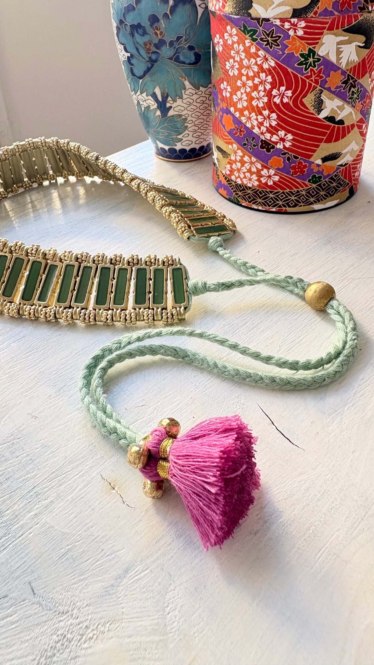 Choker Oro + Smalto Verde