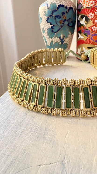 Choker Oro + Smalto Verde