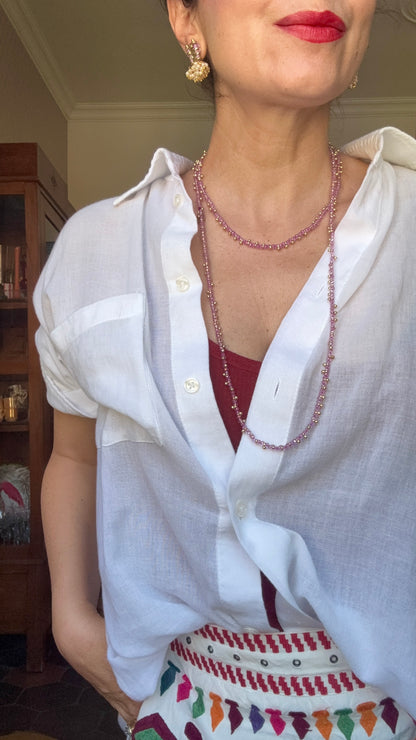 Collana Oro + Cristalli Glicine