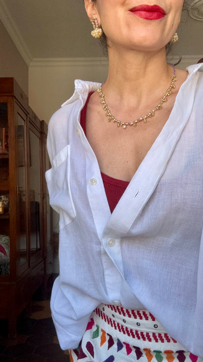 Collana Oro + Cristalli Glicine