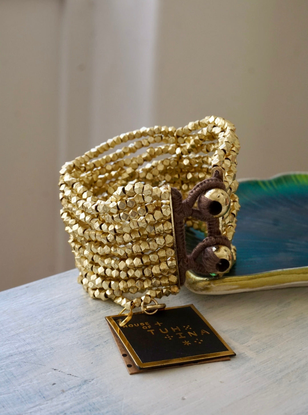 Bracciale Oro + Marrone