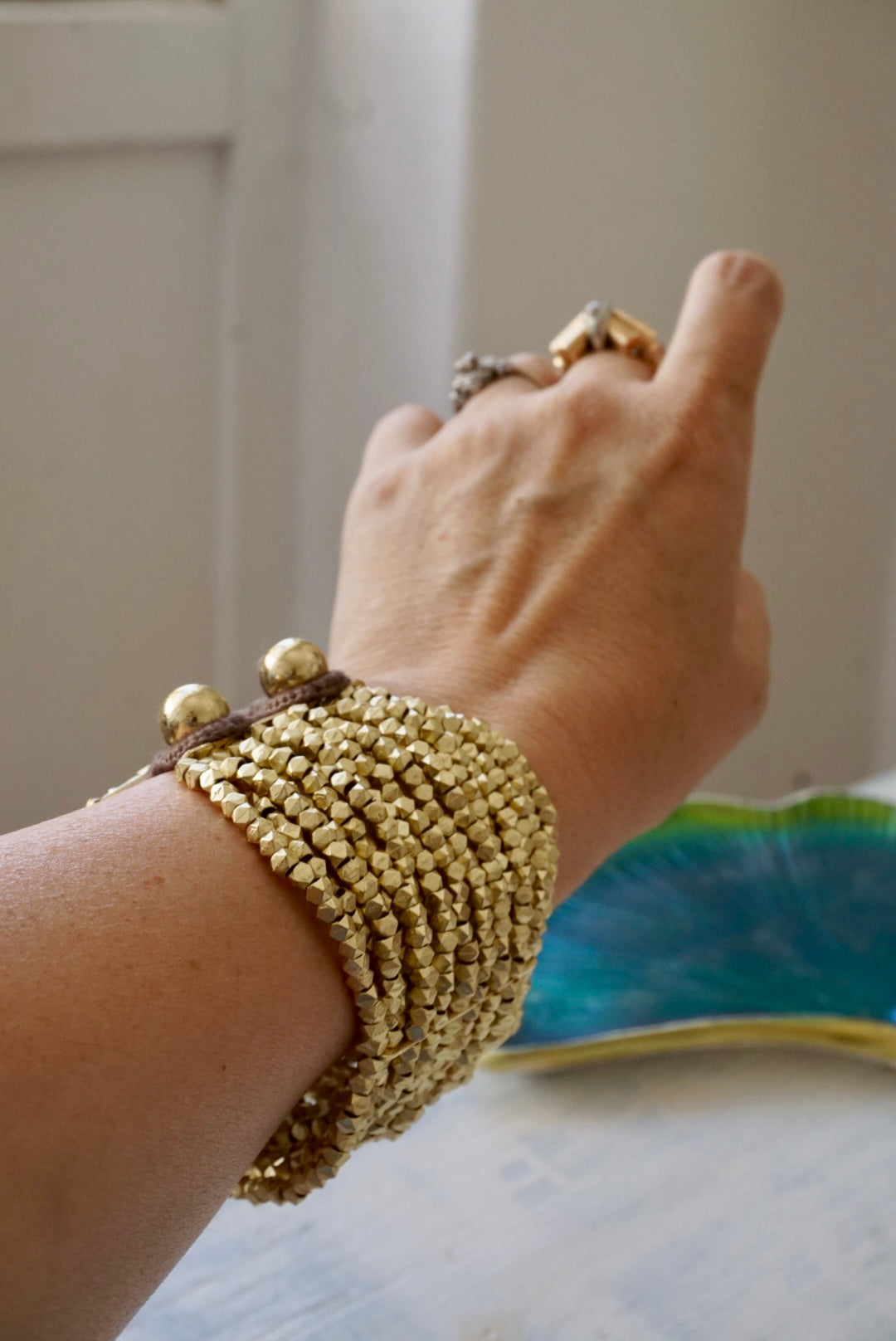 Bracciale Oro + Marrone