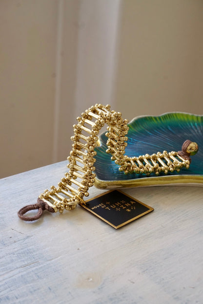 Bracciale Oro + Marrone