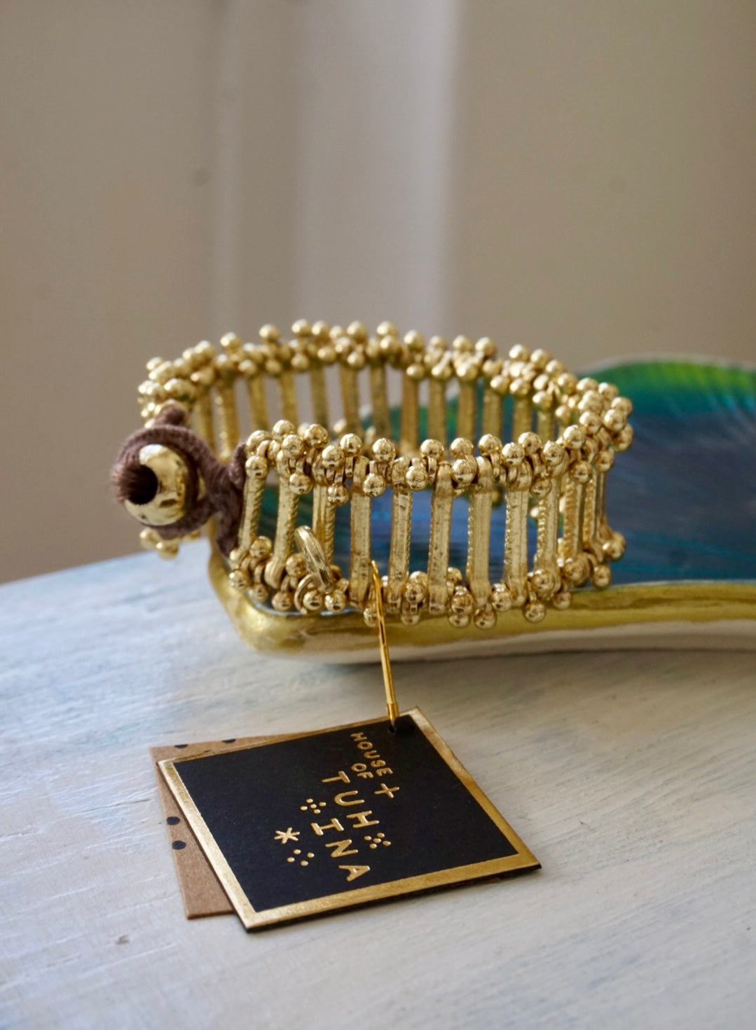 Bracciale Oro + Marrone