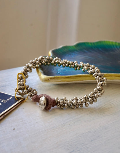 Bracciale Argento + Marrone