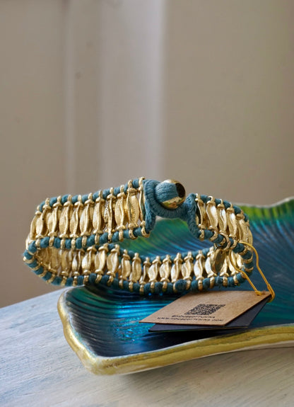 Bracciale Oro + Azzurro
