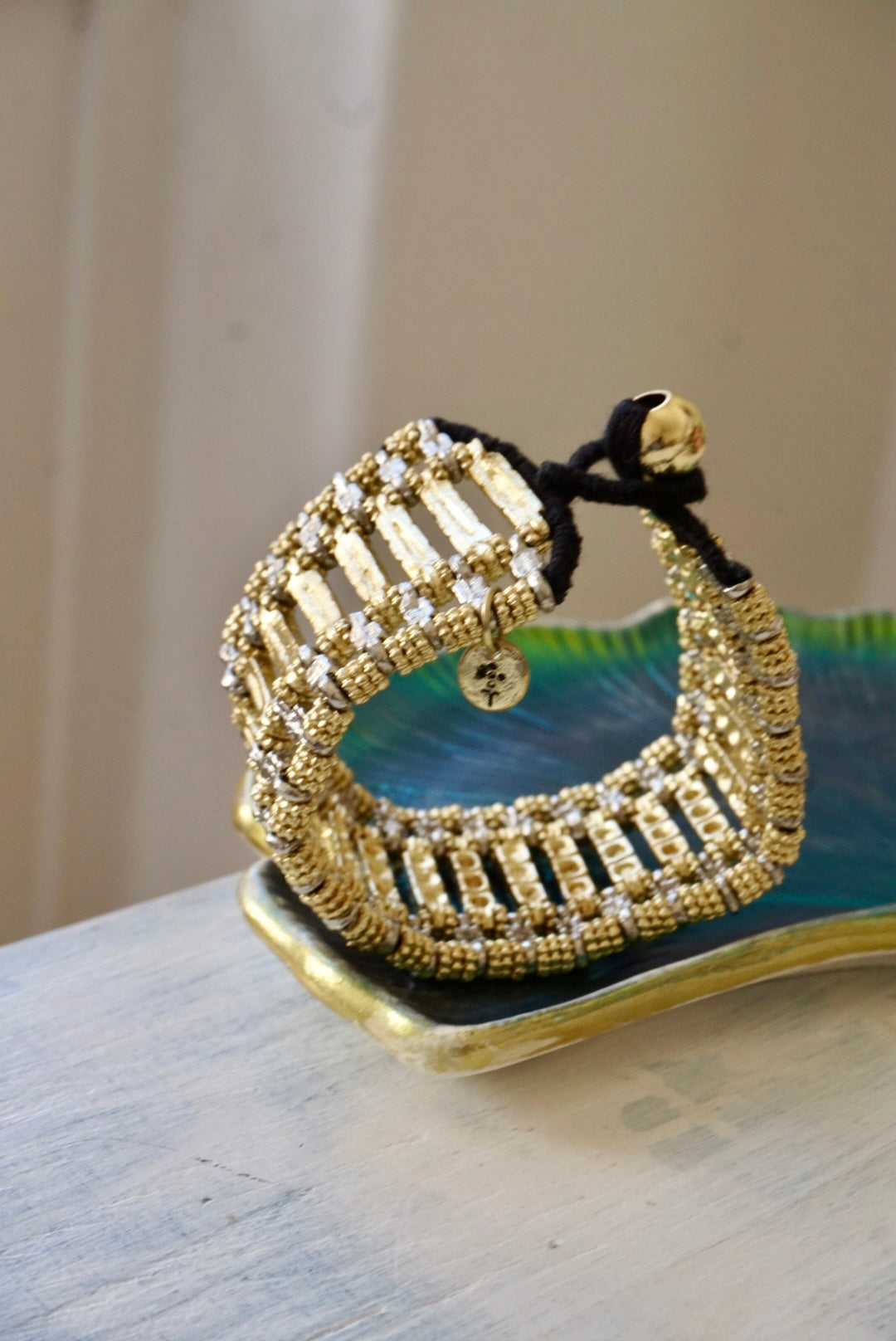 Bracciale Oro e Argento + Nero