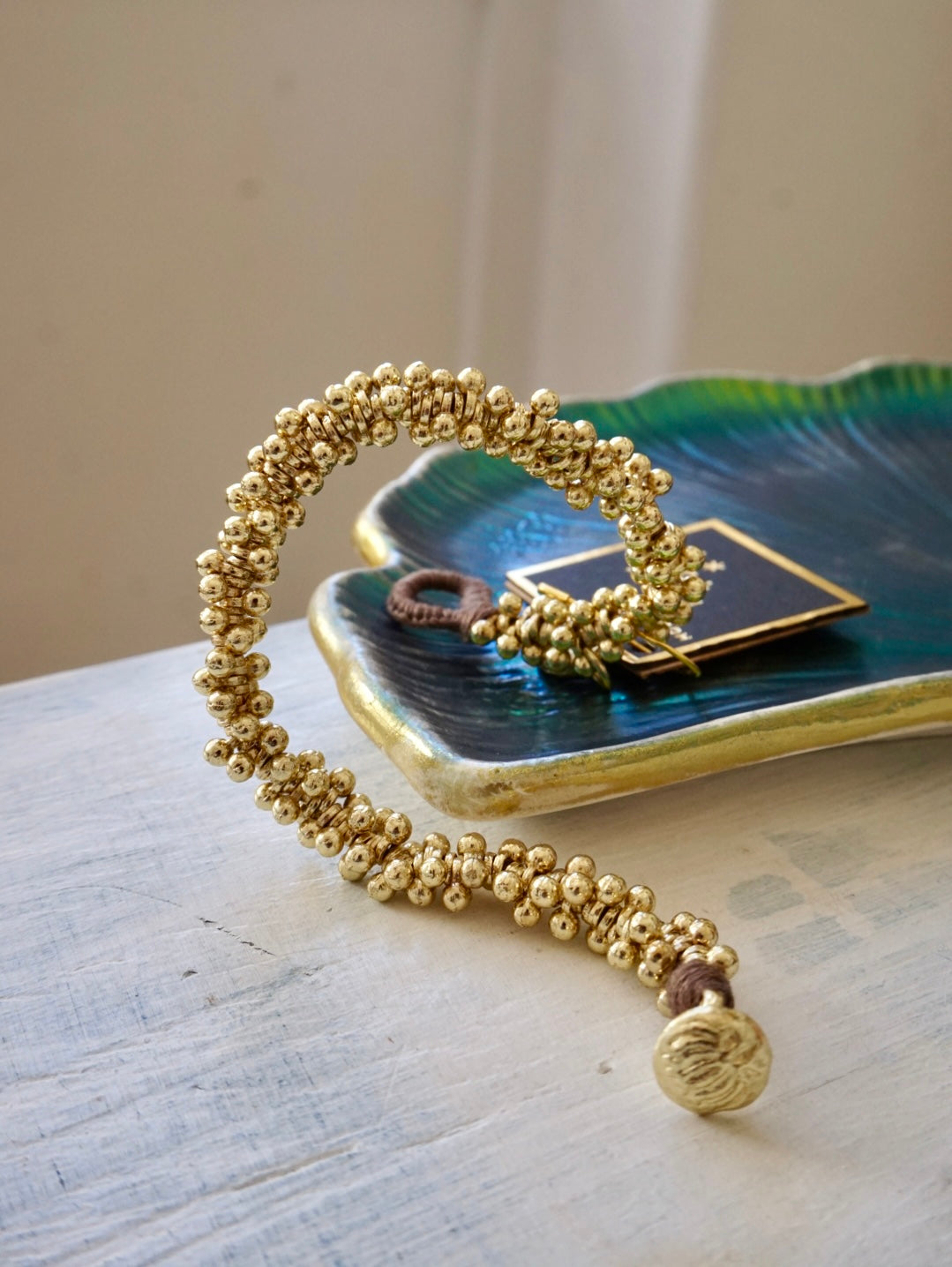 Bracciale Oro + Marrone