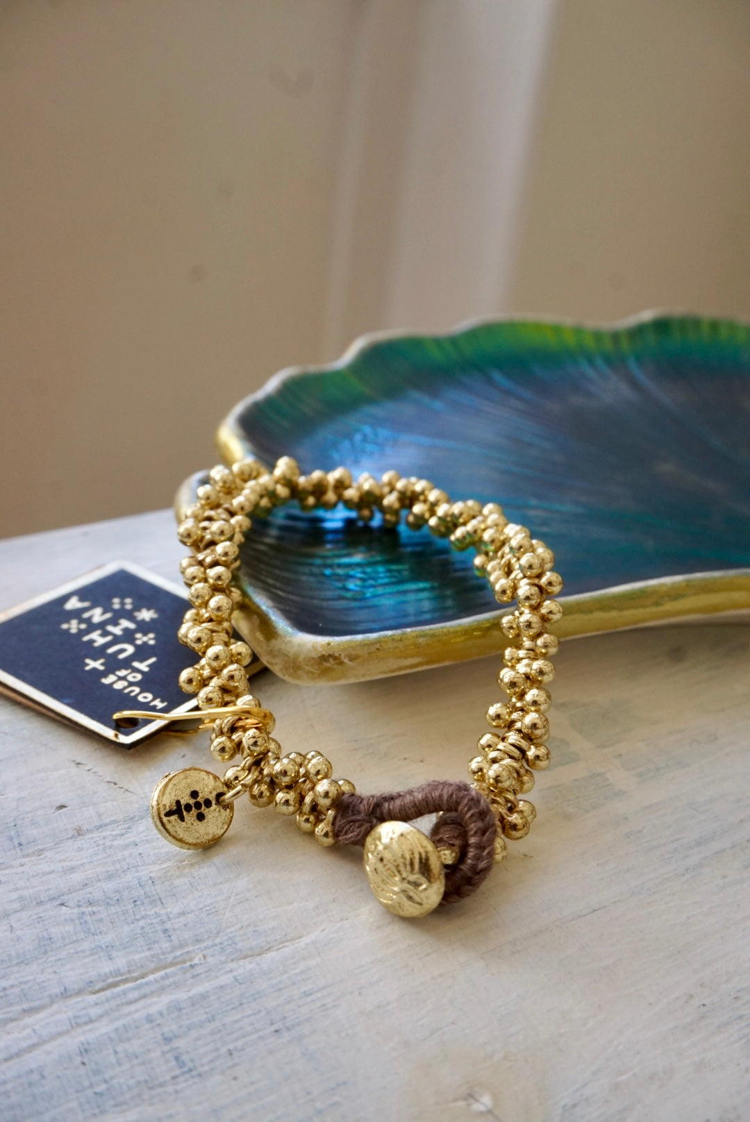 Bracciale Oro + Marrone
