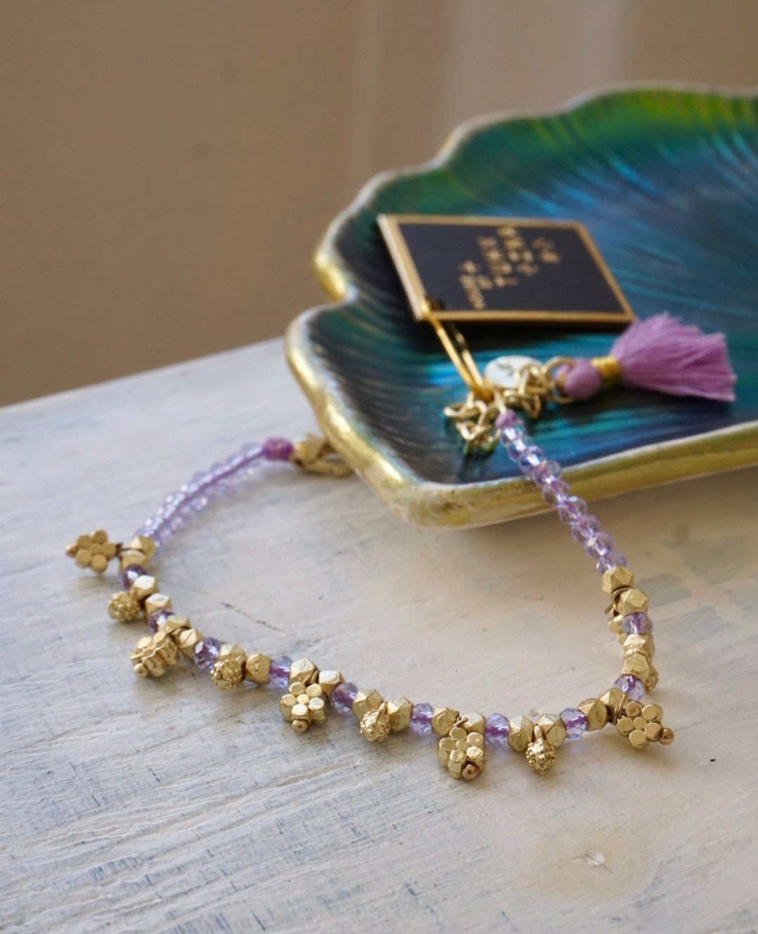 Bracciale Oro + Cristalli Glicine