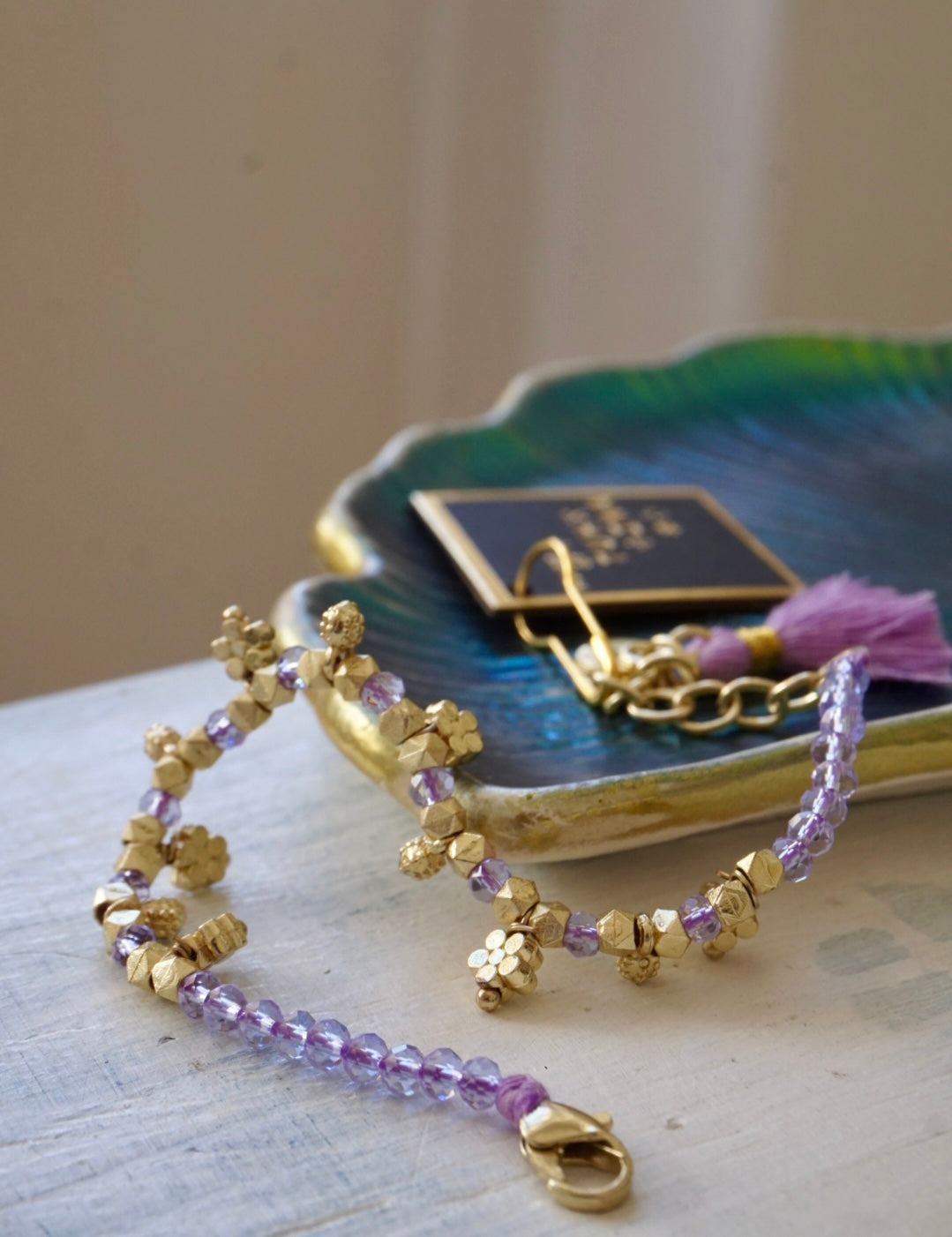 Bracciale Oro + Cristalli Glicine