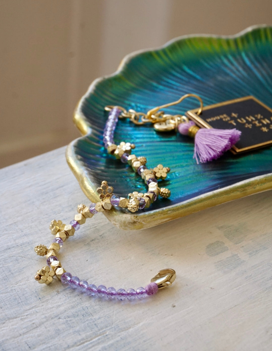 Bracciale Oro + Cristalli Glicine