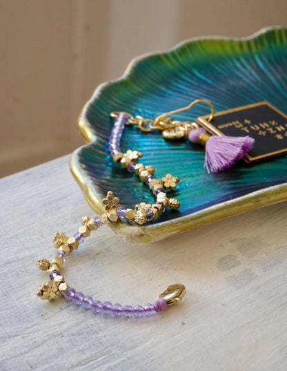 Bracciale Oro + Cristalli Glicine