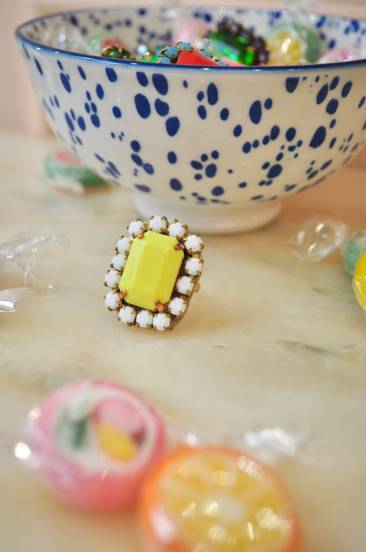 Pastel Yellow + White